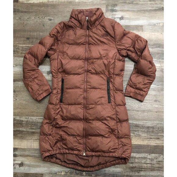 The North Face Metropolis III Womens XS Down Long Puffer Parka/Jacket Purple - Picture 1 of 7